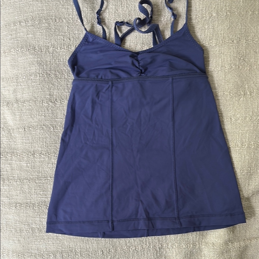 Stylish purple tank with built-in bra
